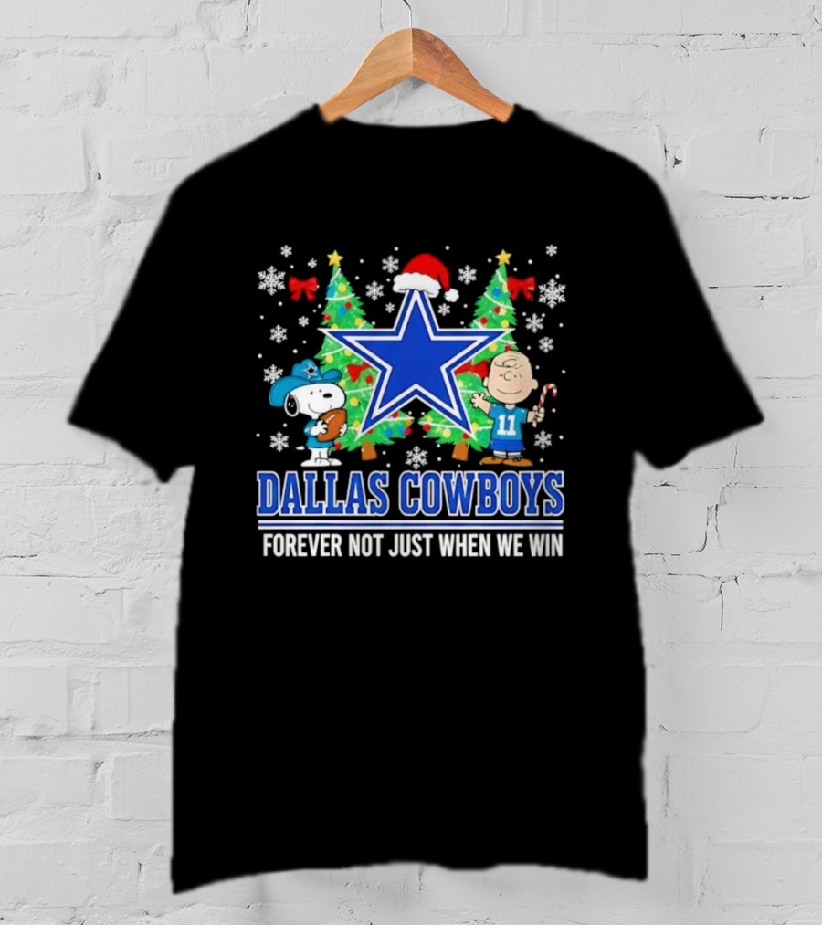 Dallas Cowboys Snoopy Christmas Forever Not Just When We Win T-Shirt