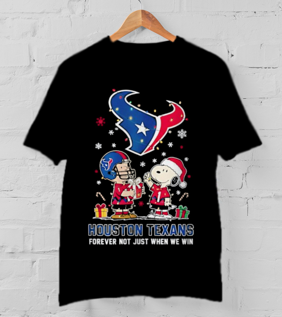 Peanuts Snoopy Christmas Houston Texans Forever Loyalty T-Shirt
