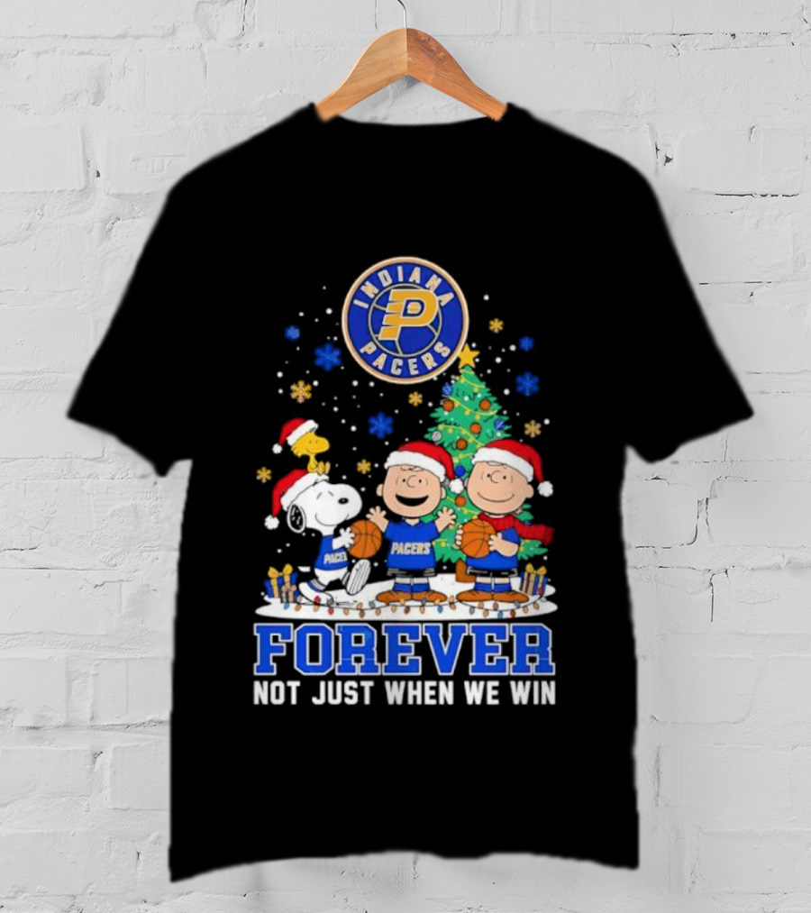 Indiana Pacers Christmas Peanuts Snoopy Forever Not Just When We Win T-Shirt