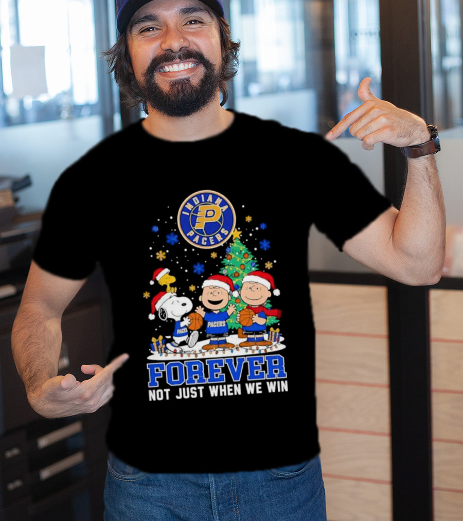 Indiana Pacers Christmas Peanuts Snoopy Forever Not Just When We Win T-Shirt