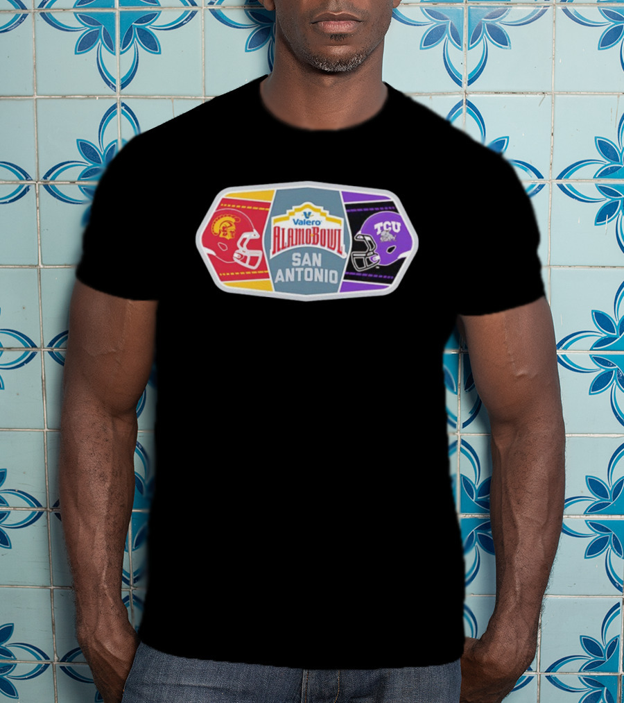 USC Trojans Vs TCU Horned Frogs Valero Alamo Bowl San Antonio 2025 T-Shirt