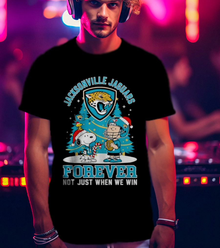 Jacksonville Jaguars Snoopy Christmas Forever Not Just When We Win T-Shirt