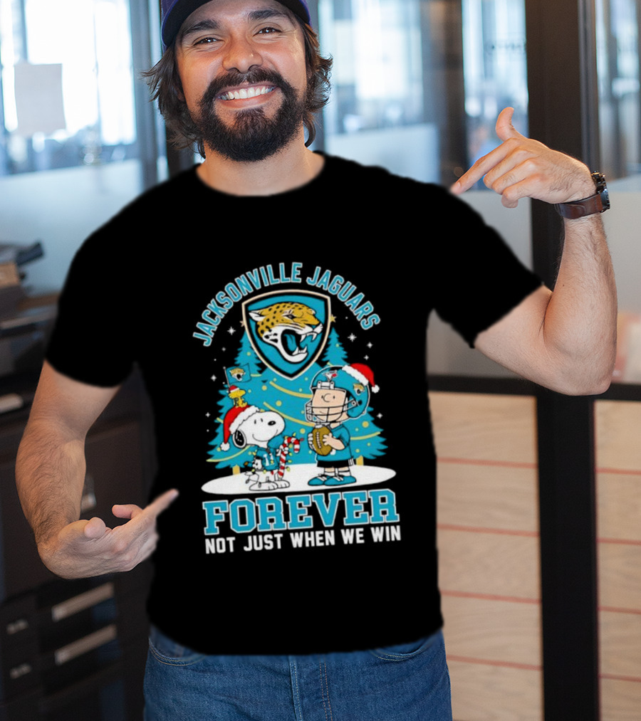 Jacksonville Jaguars Snoopy Christmas Forever Not Just When We Win T-Shirt
