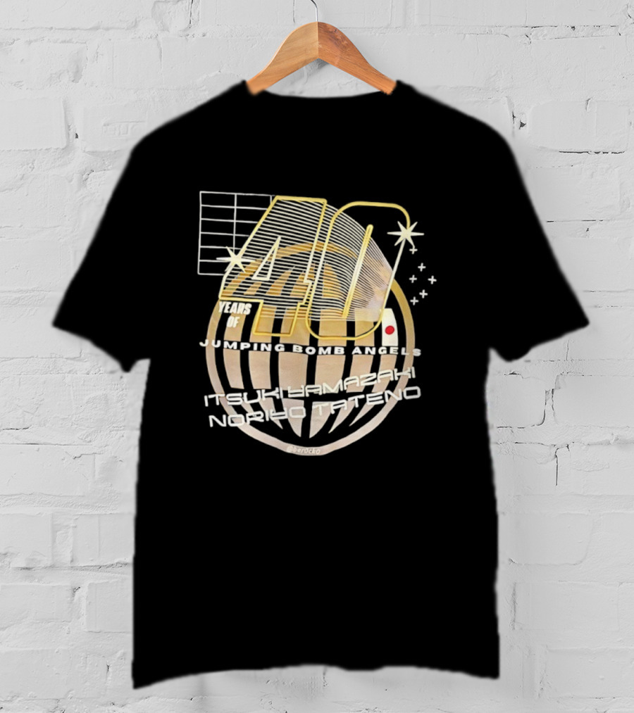 Celebrating 40 Years Of Jumping Bomb Angels Itsuki Yamazaki Noriyo Tateno Retro Wrestling Legacy T-Shirt