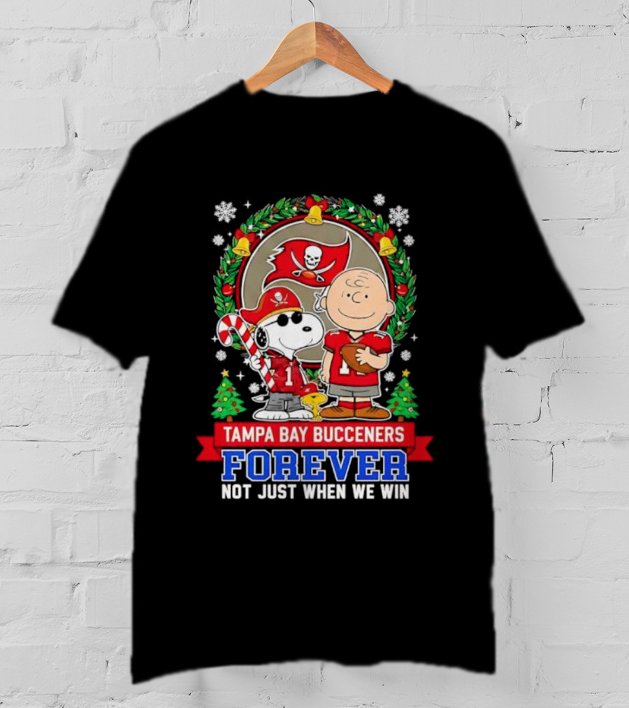 Tampa Bay Buccaneers Snoopy Christmas Forever Not Just When We Win T-Shirt