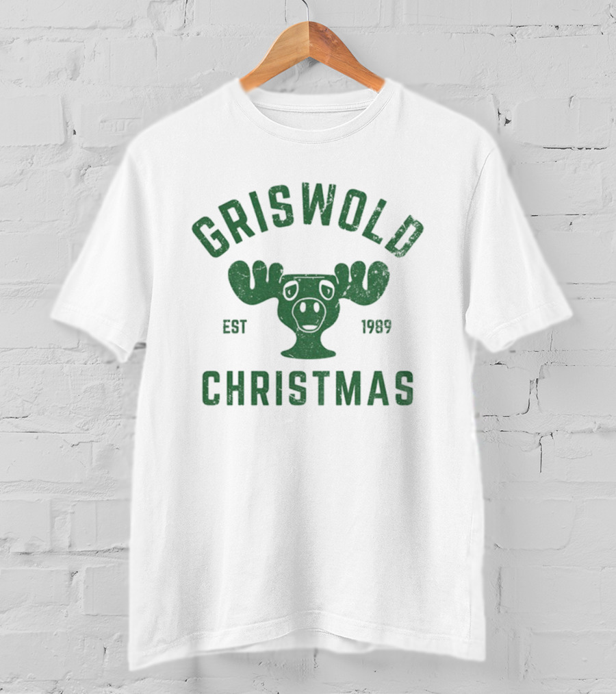 Griswold Christmas Moose Est 1989 Vintage Holiday T-Shirt