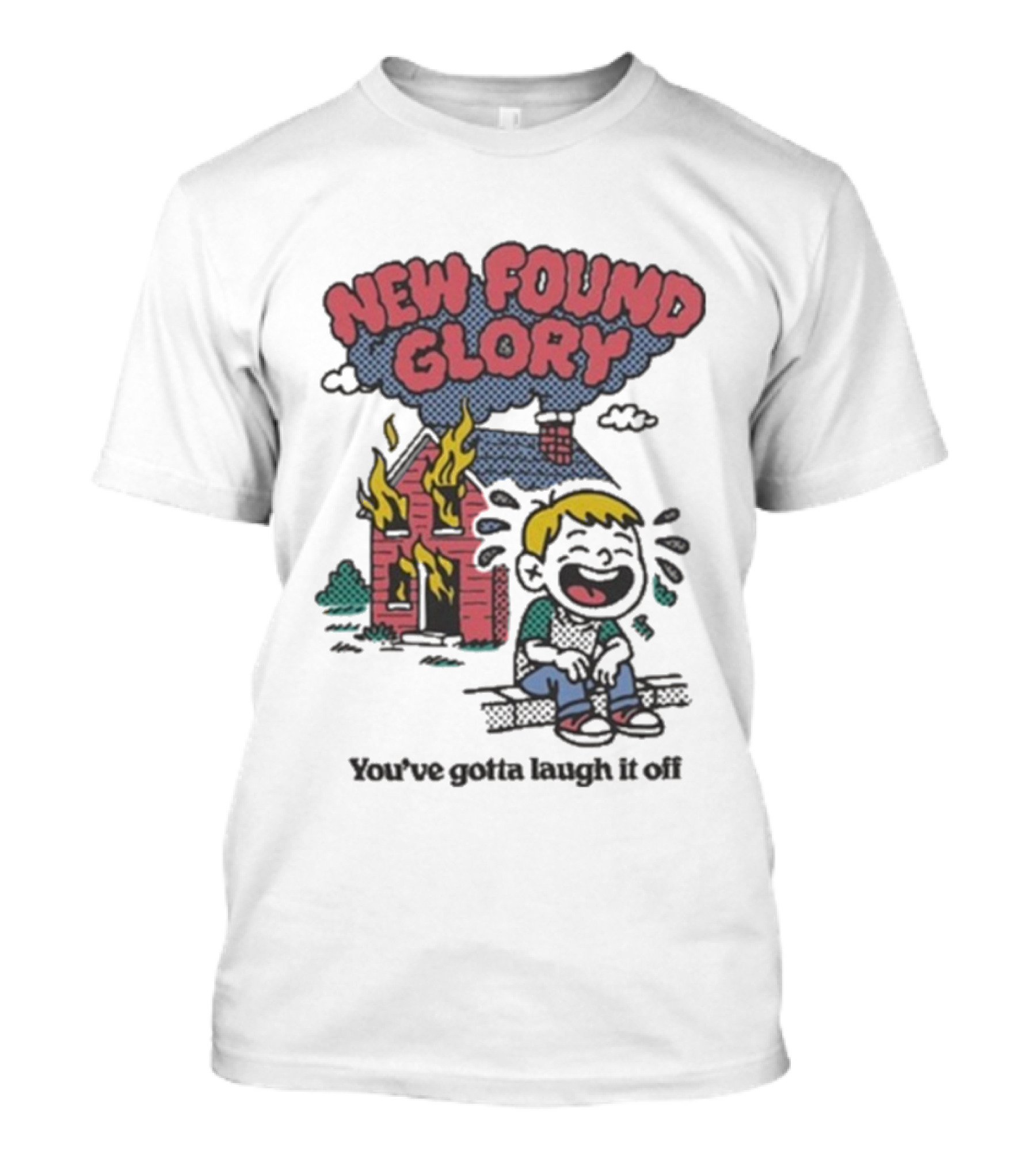 New Found Glory Burning House Cartoon You’ve Gotta Laugh It Off T-Shirt