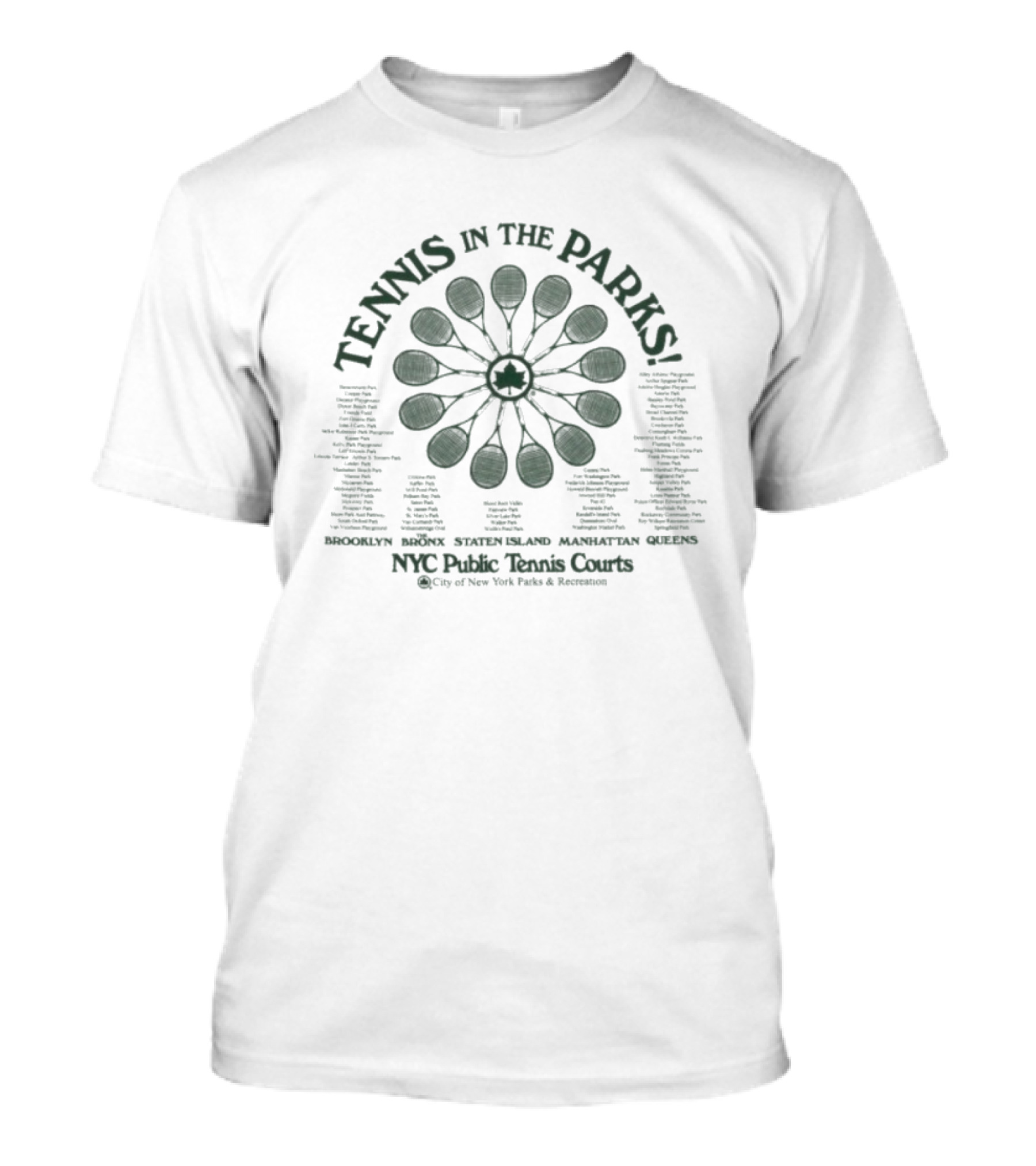 NYC Public Tennis Courts In The Parks Brooklyn Bronx Queens Manhattan Recreation T-Shirt
