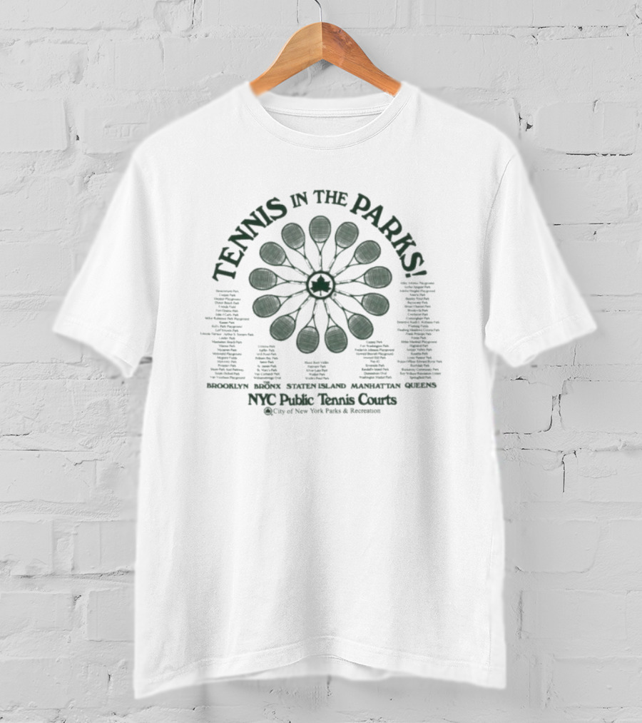 NYC Public Tennis Courts In The Parks Brooklyn Bronx Queens Manhattan Recreation T-Shirt