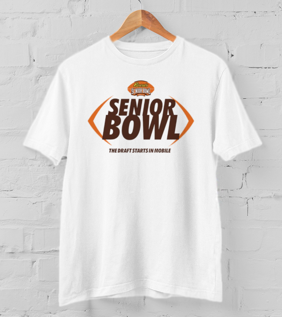 Reese's Senior Bowl The Draft Starts In Mobile Event Football T-Shirt