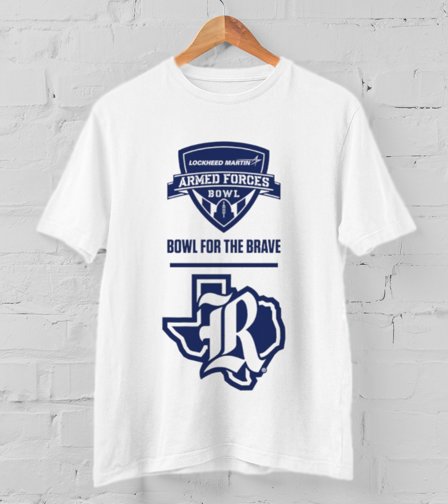 Rice Owls Bowl For The Brave Armed Forces Bowl Texas Icon T-Shirt