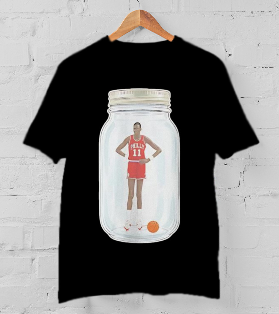 Philly Basketball 76ers Number 11 Manute Bol Jersey In Jar T-Shirt