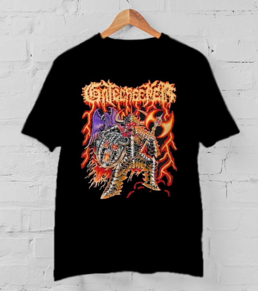 Gatecreeper Raven Lord Flames Skeleton Warrior Ravenax T-Shirt