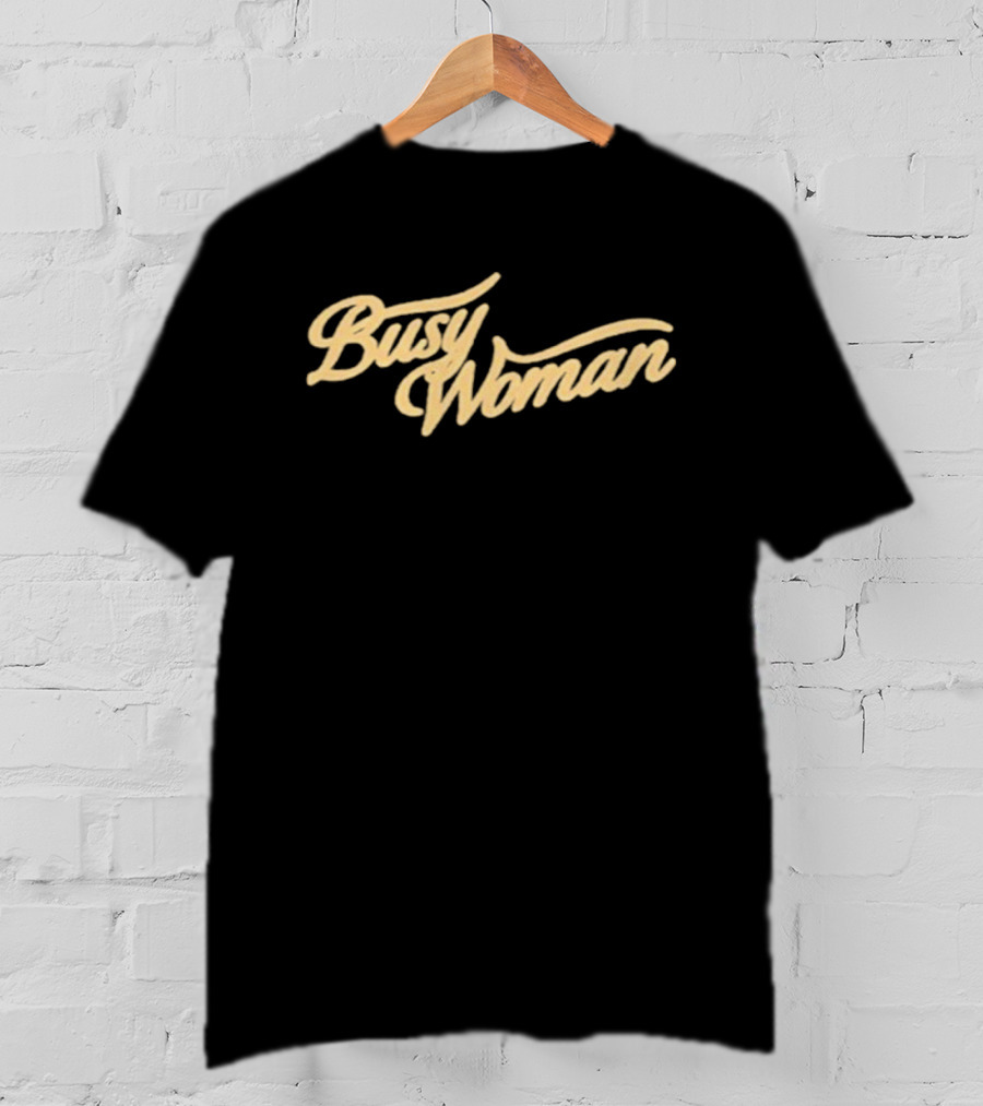 Sabrina Carpenter Busy Woman Typography Style T-Shirt