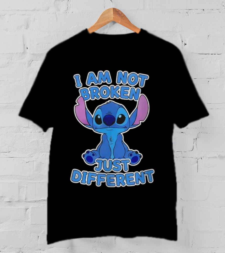 I Am Not Broken Just Different Stitch T-Shirt