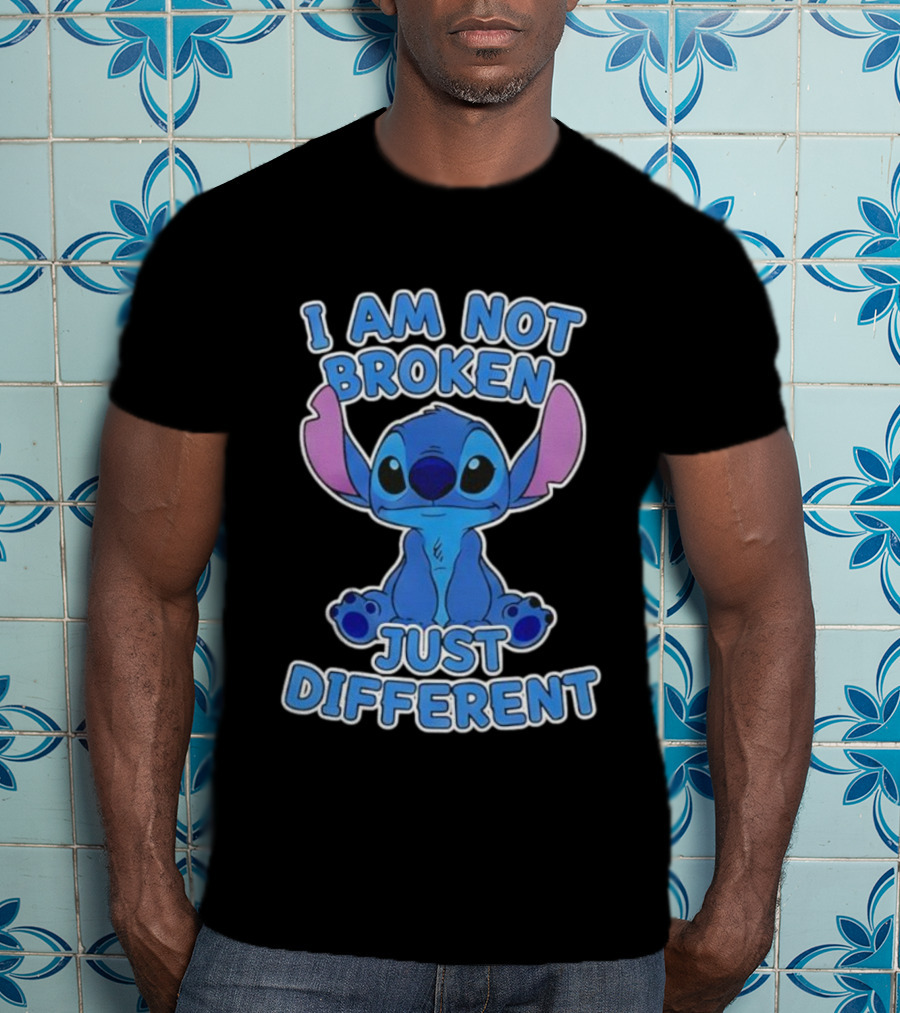 I Am Not Broken Just Different Stitch T-Shirt