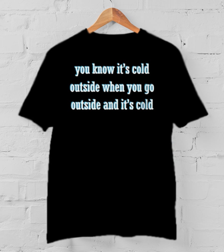 You Know It’s Cold Outside Funny Cold Weather Saying T-Shirt