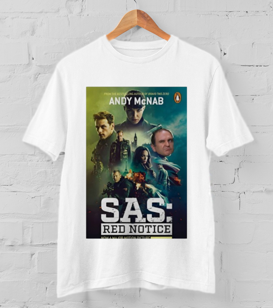 Andy McNab SAS Red Notice Motion Picture Bravo Two Zero Bestseller T-Shirt