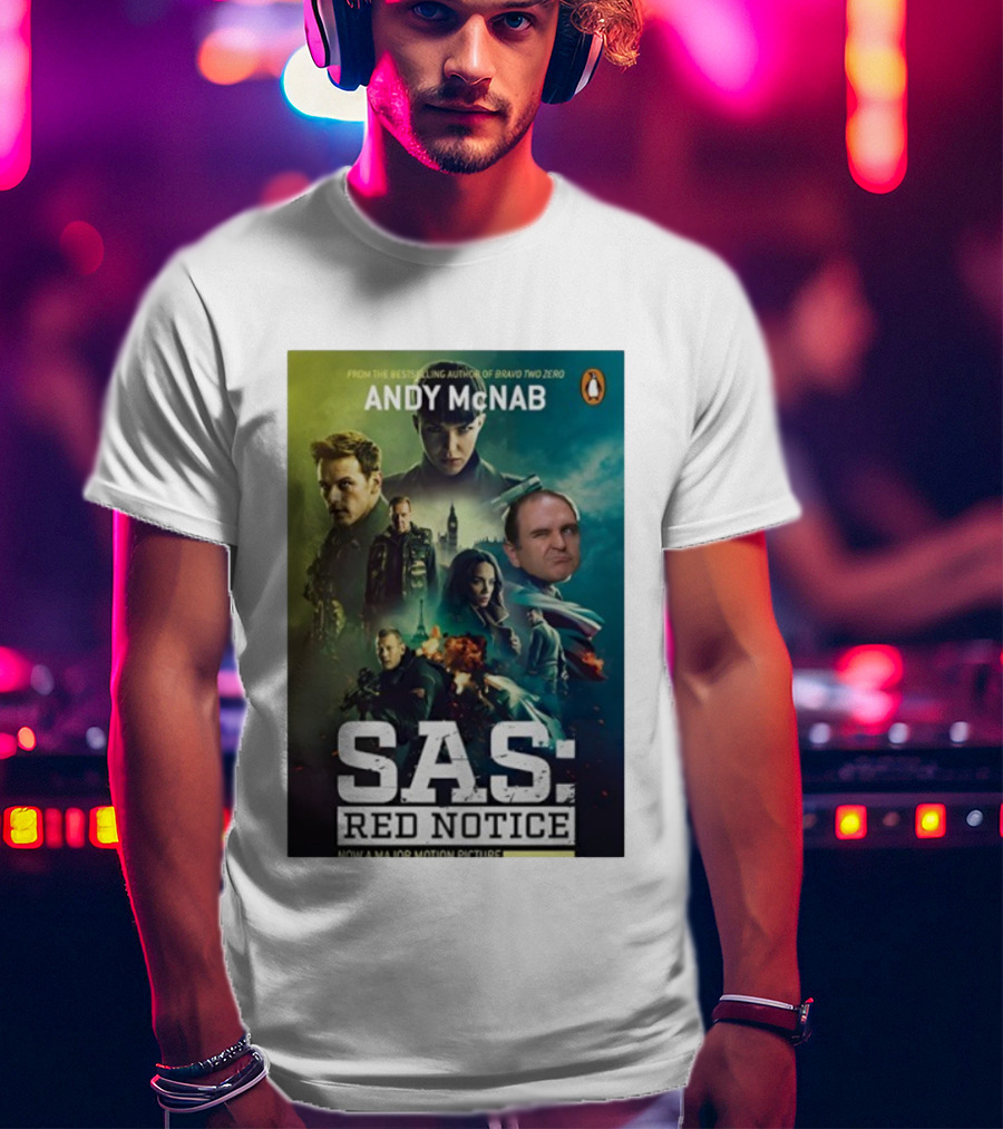 Andy McNab SAS Red Notice Motion Picture Bravo Two Zero Bestseller T-Shirt