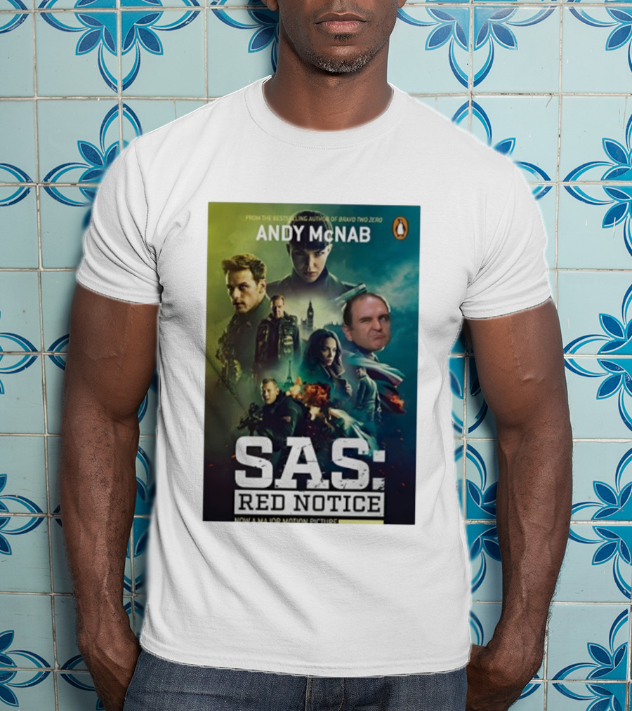 Andy McNab SAS Red Notice Motion Picture Bravo Two Zero Bestseller T-Shirt