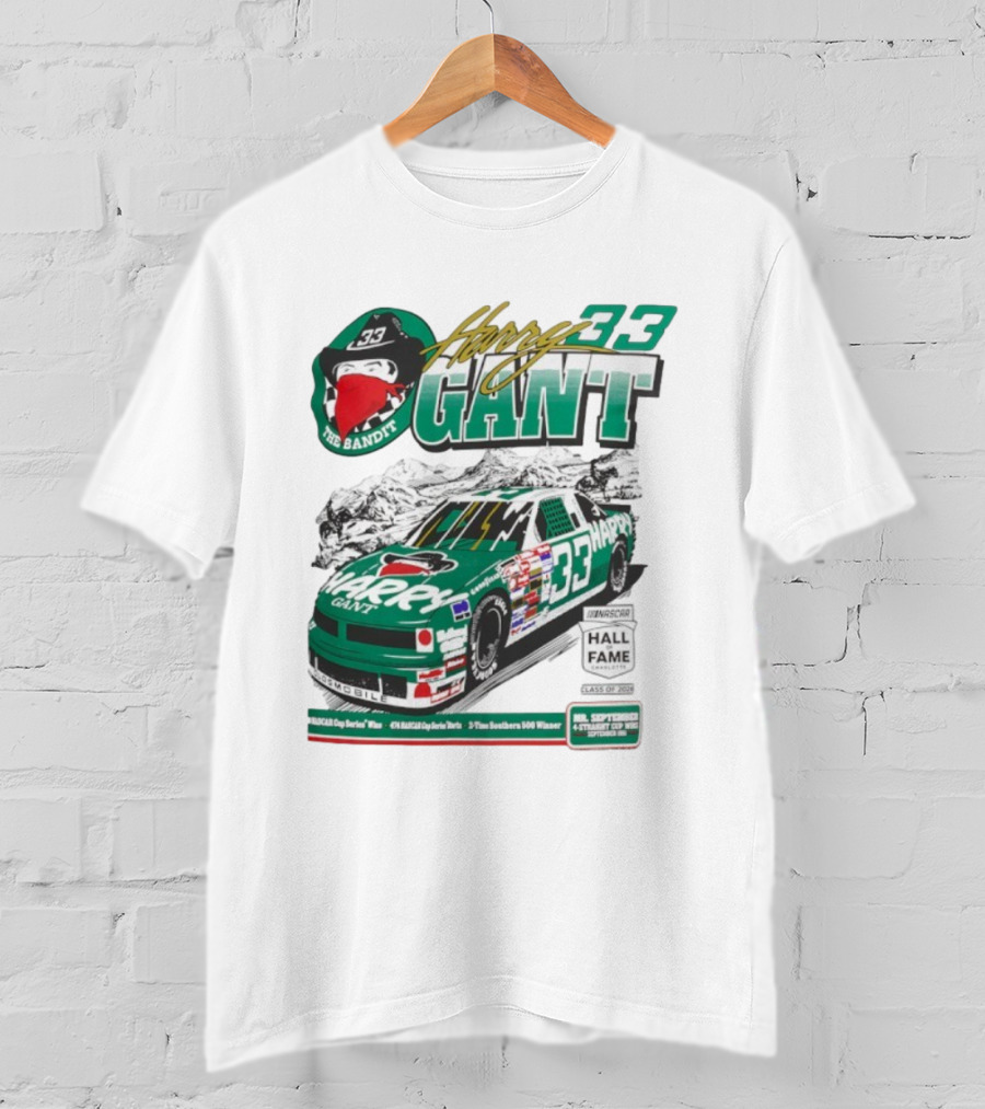 Harry Gant NASCAR Hall Of Fame The Bandit 33 Car Racing Legend T-Shirt