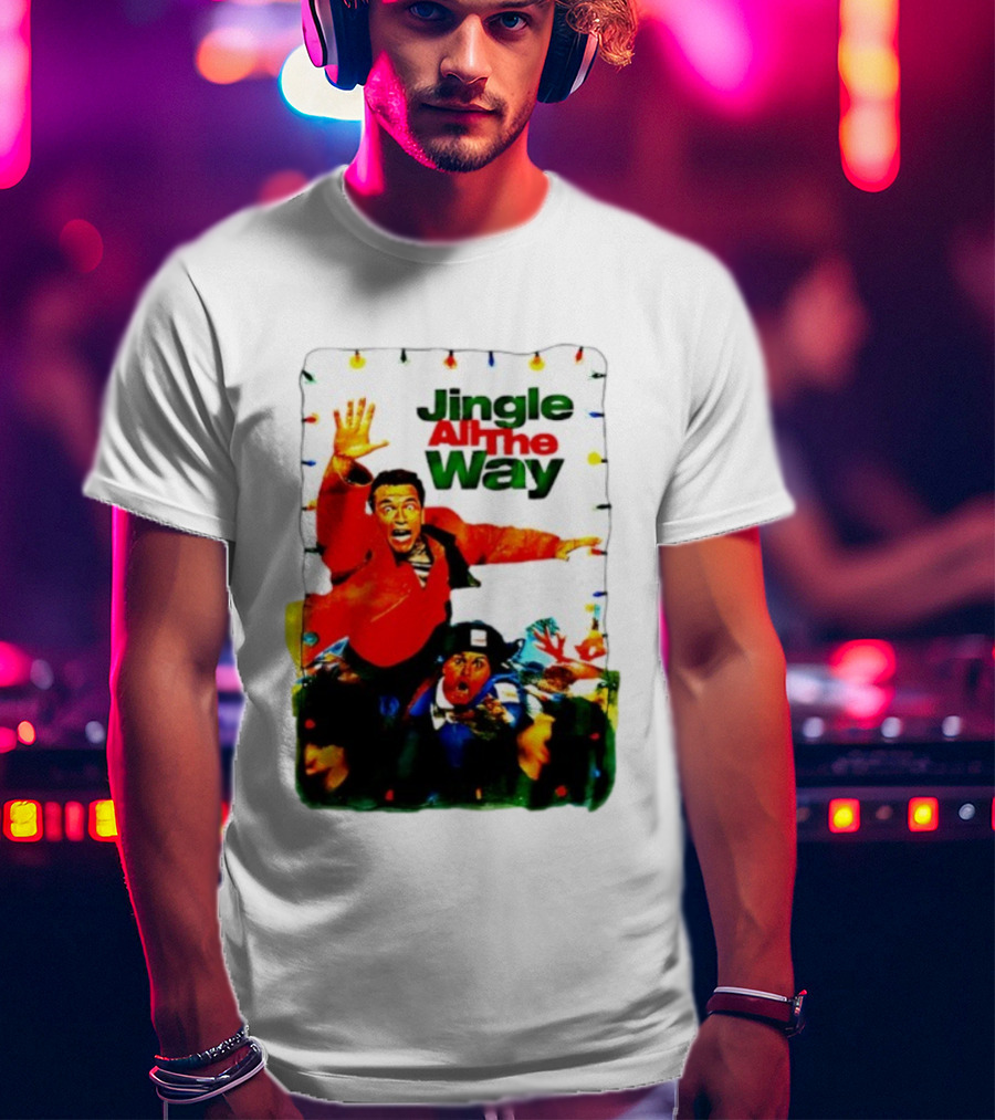 Jingle All The Way Movie With Characters And Holiday Lights T-Shirt