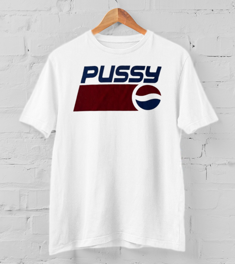 Pussy Pepsi Co Vintage Logo Parody T-Shirt
