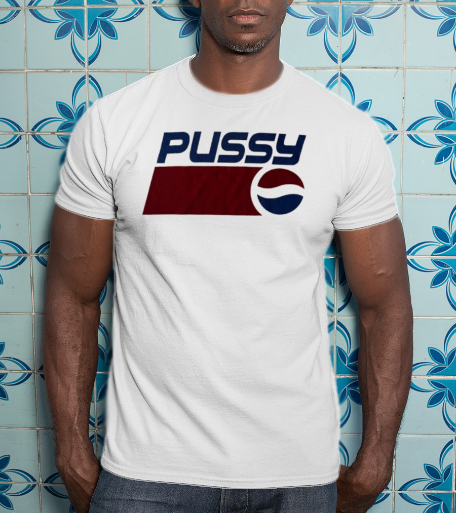 Pussy Pepsi Co Vintage Logo Parody T-Shirt