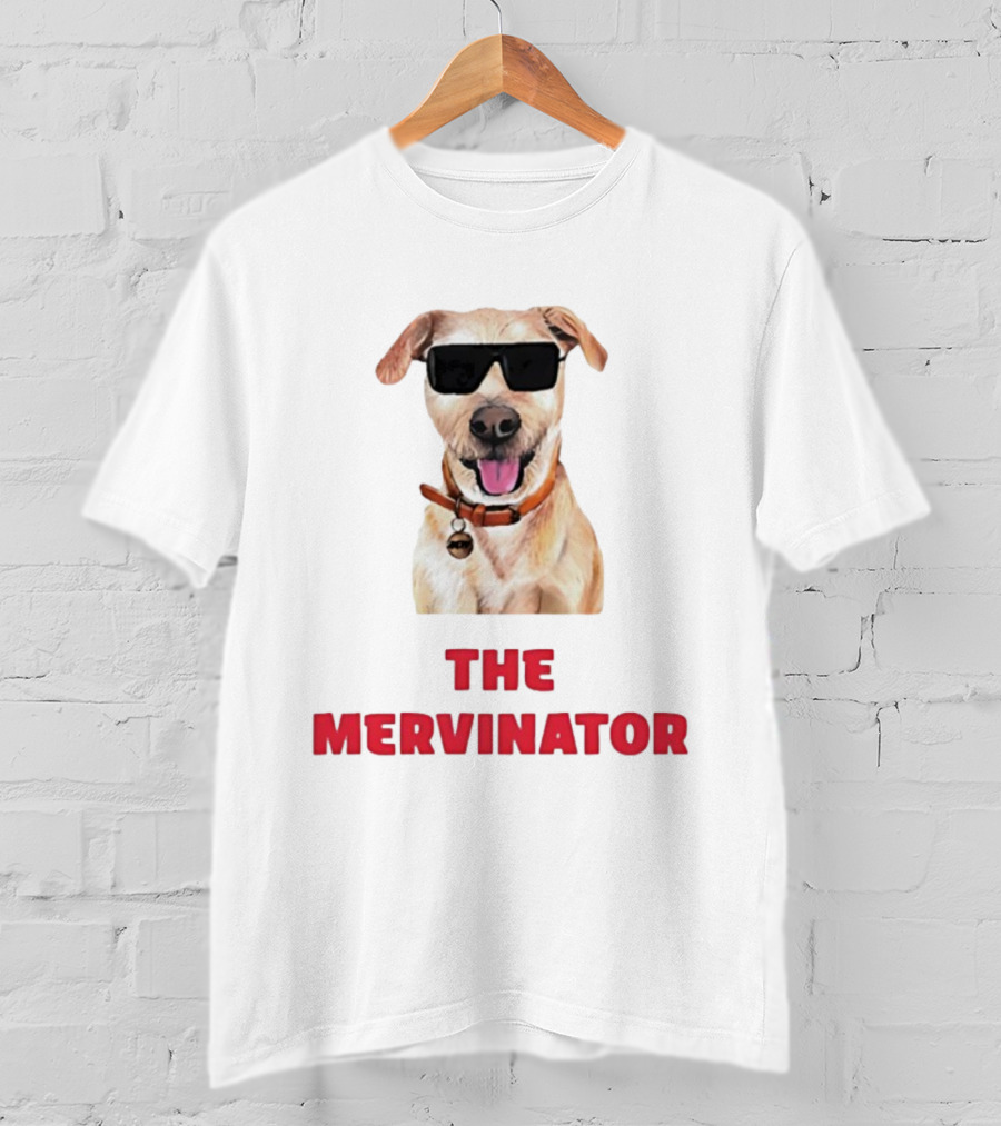 The Mervinator Dog Sunglasses Cool Canine T-Shirt