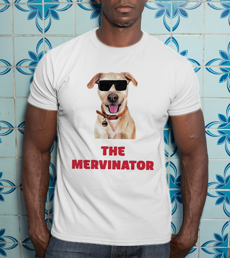 The Mervinator Dog Sunglasses Cool Canine T-Shirt