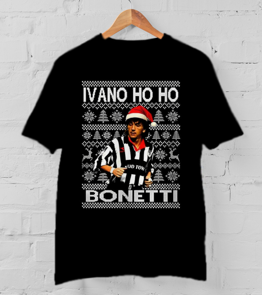 Ivano Ho Ho Bonetti Grimsby Town Santa Hat Ugly Christmas T-Shirt