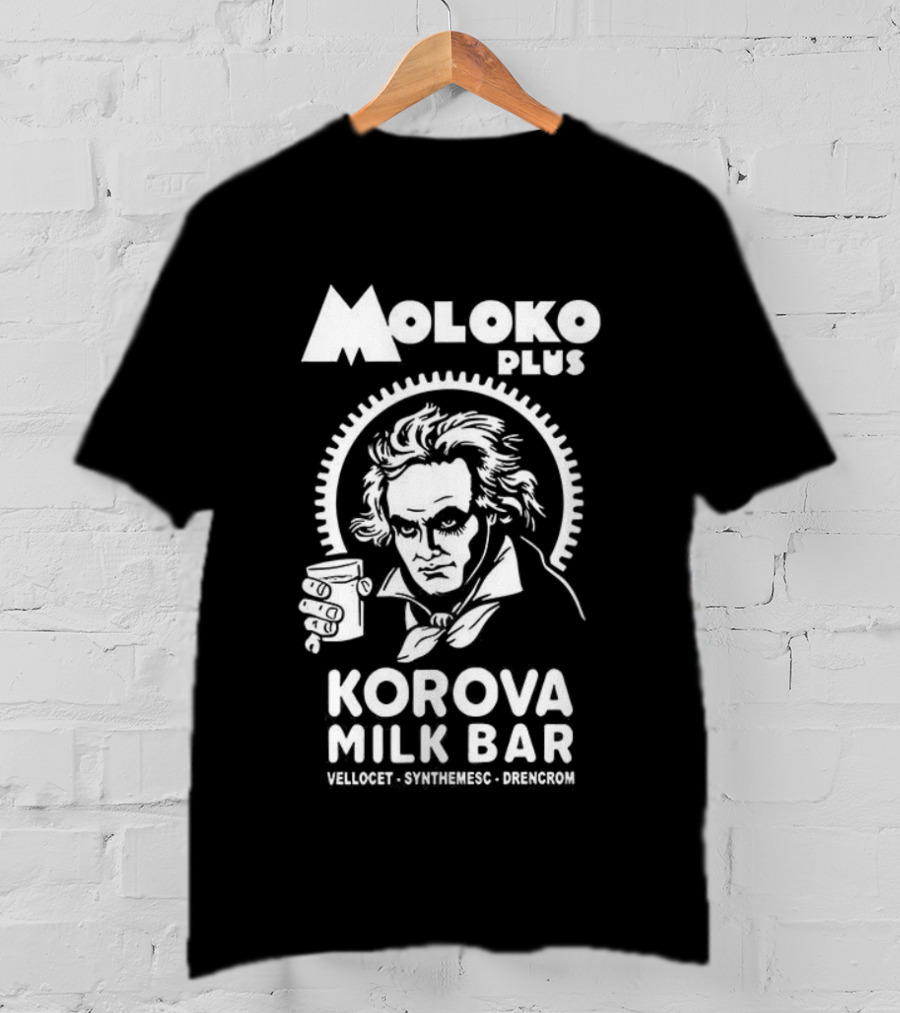 Moloko Plus Korova Milk Bar Alex A Work Orange Retro Vintage Beethoven Iconic Design T-Shirt