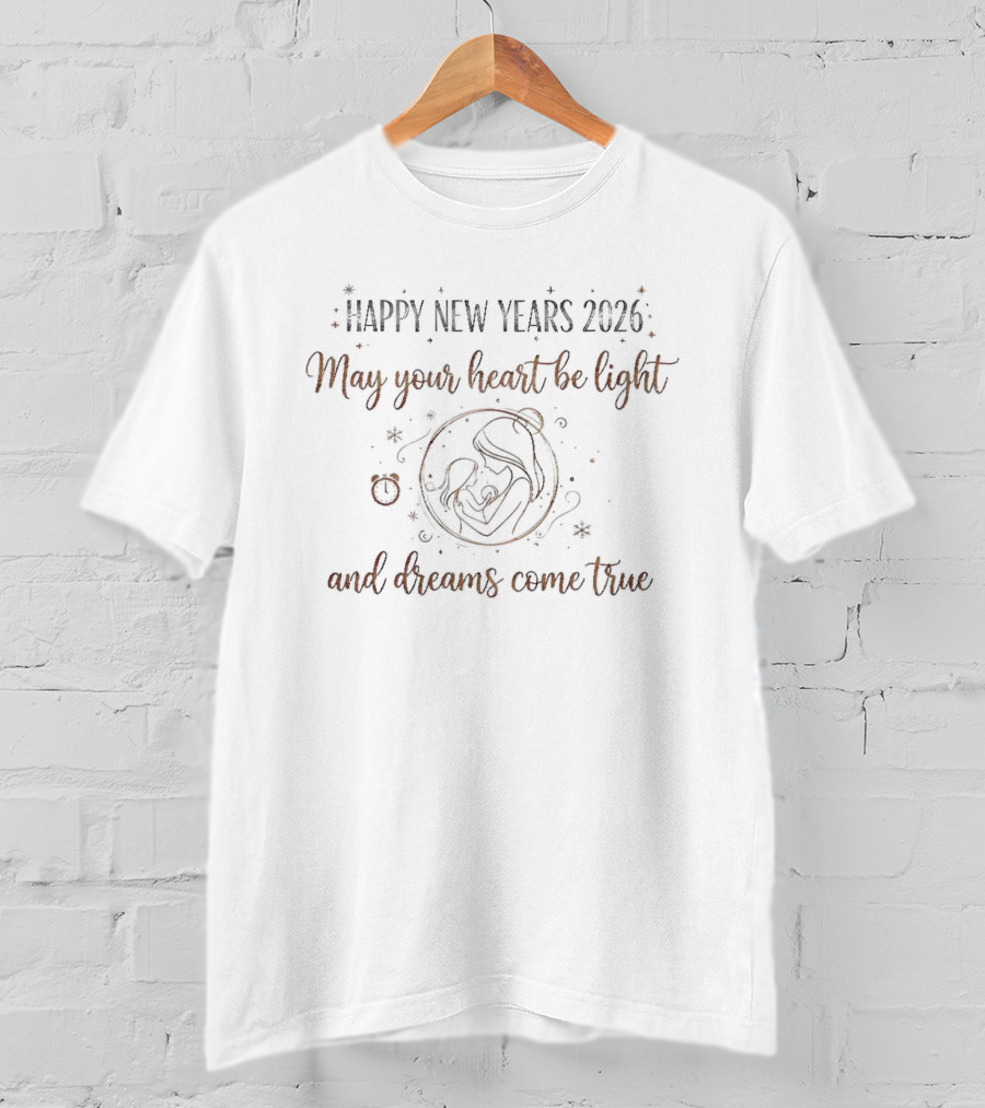 Happy New Years 2026 May Your Heart Be Light And Dreams Come True T-Shirt
