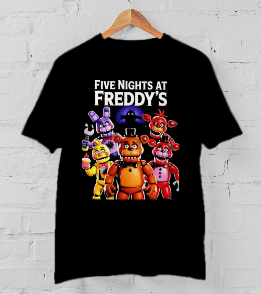 Five Nights At Freddy's Characters Collage Freddy Bonnie Chica Foxy T-Shirt