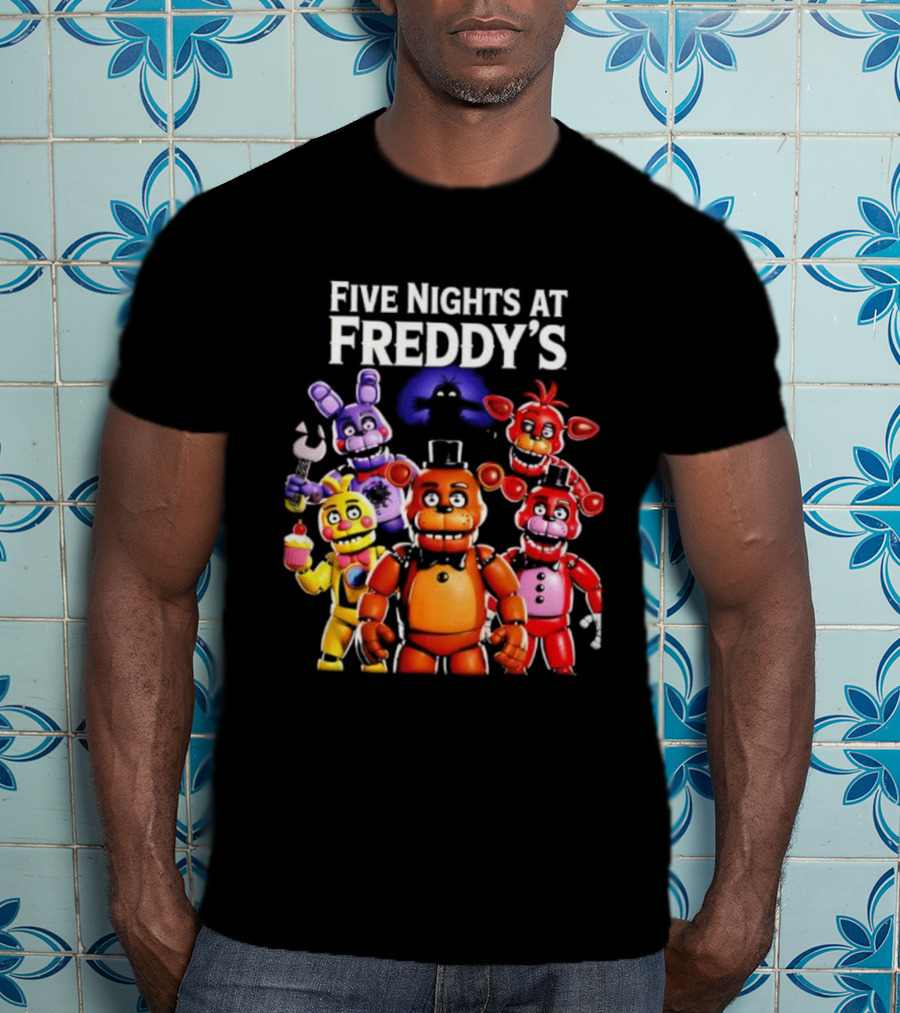 Five Nights At Freddy's Characters Collage Freddy Bonnie Chica Foxy T-Shirt