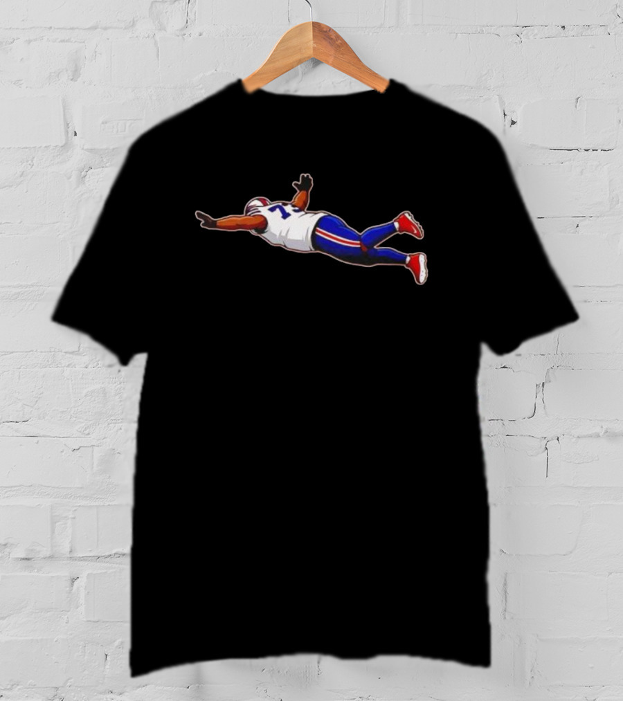 Super Josh Buffalo Bills Number 75 Football Player Flying Pose T-Shirt