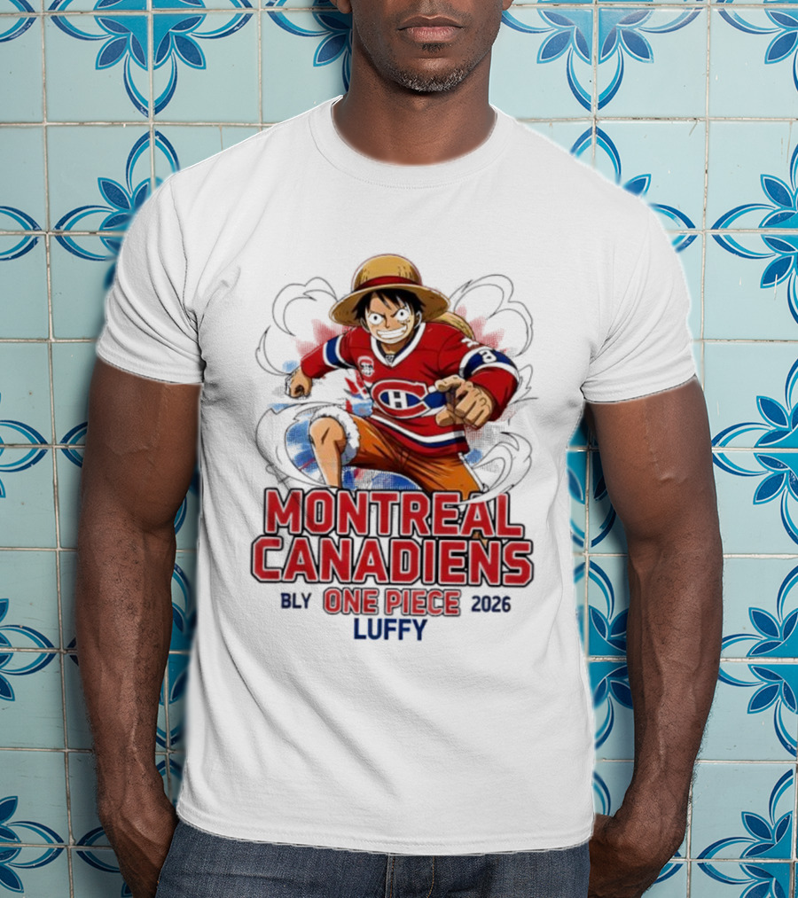 Montreal Canadiens One Piece 2026 Luffy T-Shirt