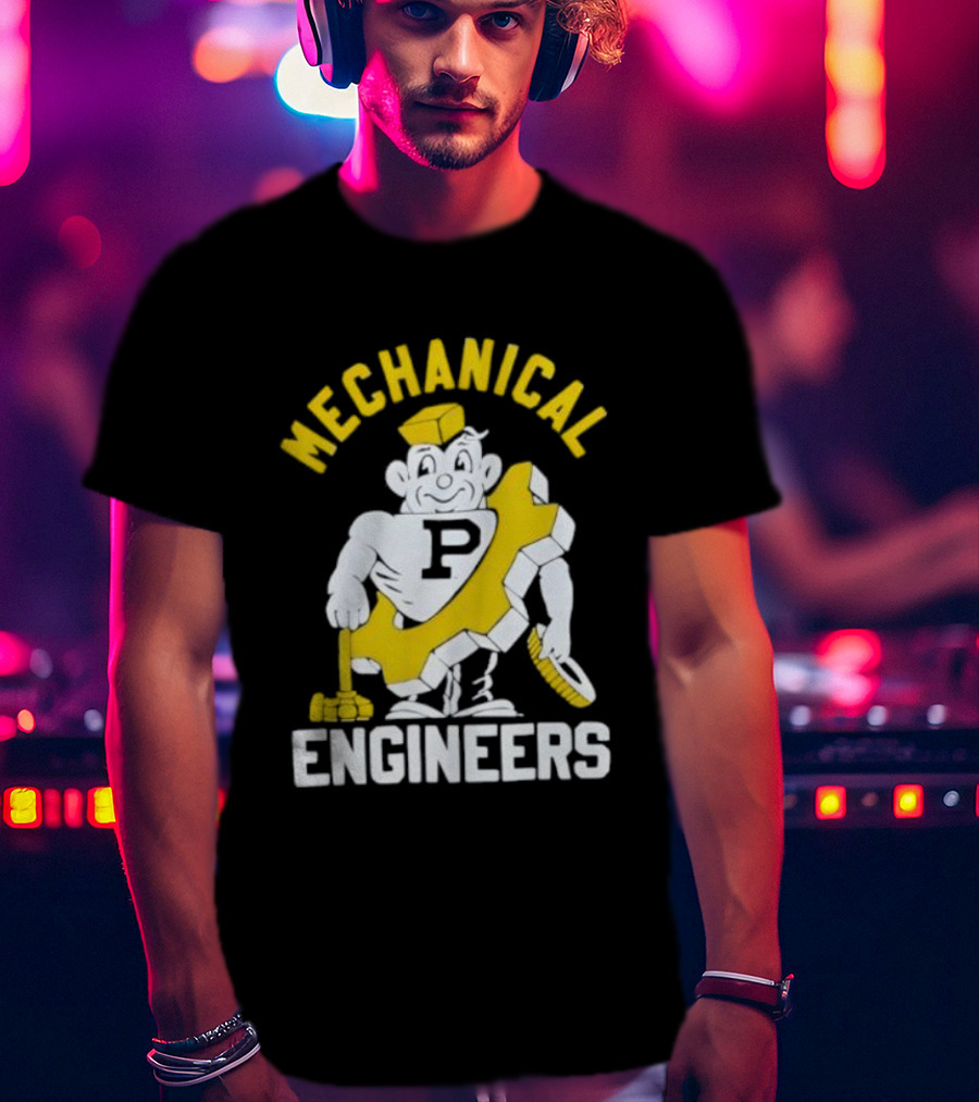 Purdue Mechanical Engineers Mascot With Wrench And Gear T-Shirt