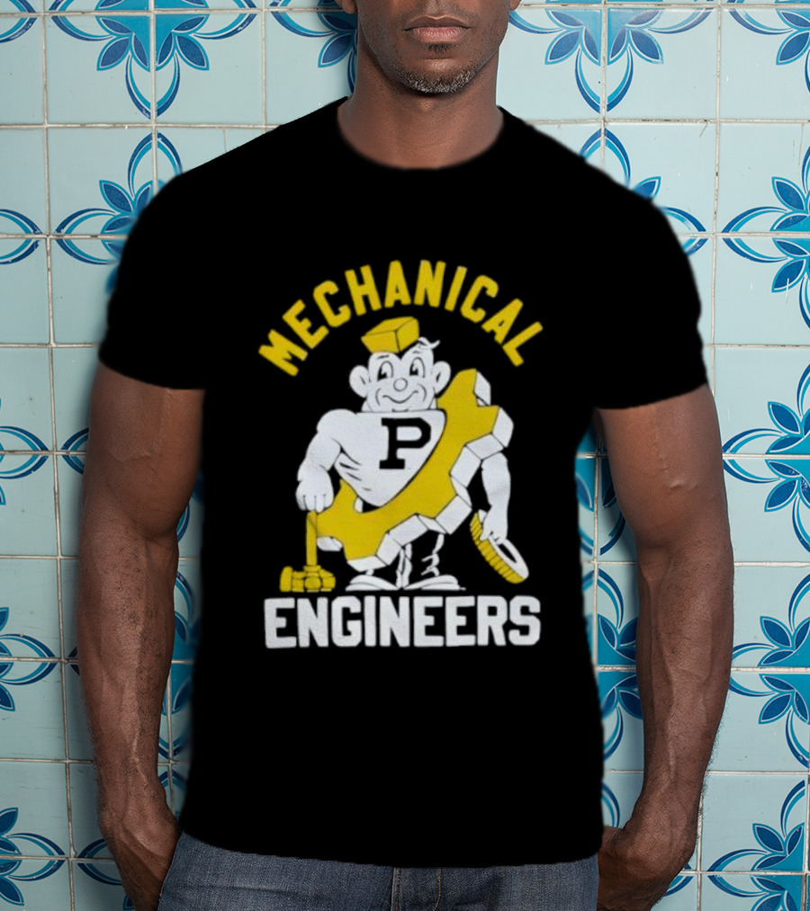 Purdue Mechanical Engineers Mascot With Wrench And Gear T-Shirt