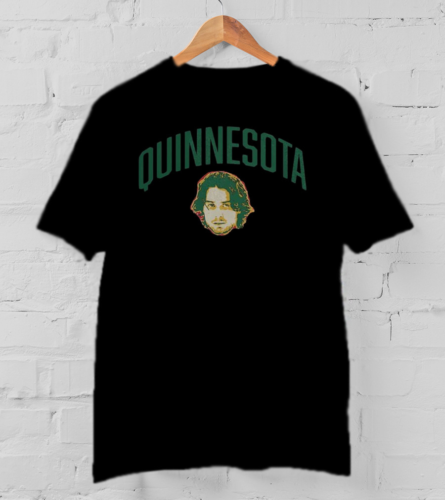 Quinnesota Curved Face NHL Tribute Minnesota Wild Quinn Hughes T-Shirt