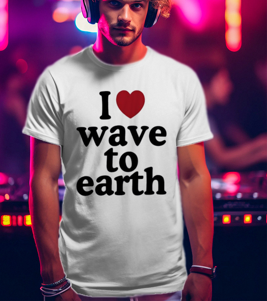 I Love Wave To Earth Wave To Earth Red Heart T-Shirt