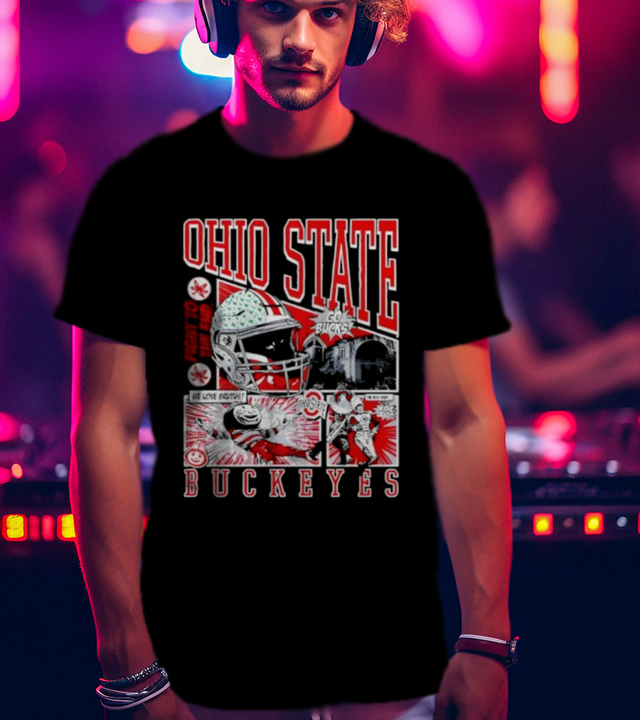 Ohio State Buckeyes Football Helmet Brutus Game Day Spirit T-Shirt