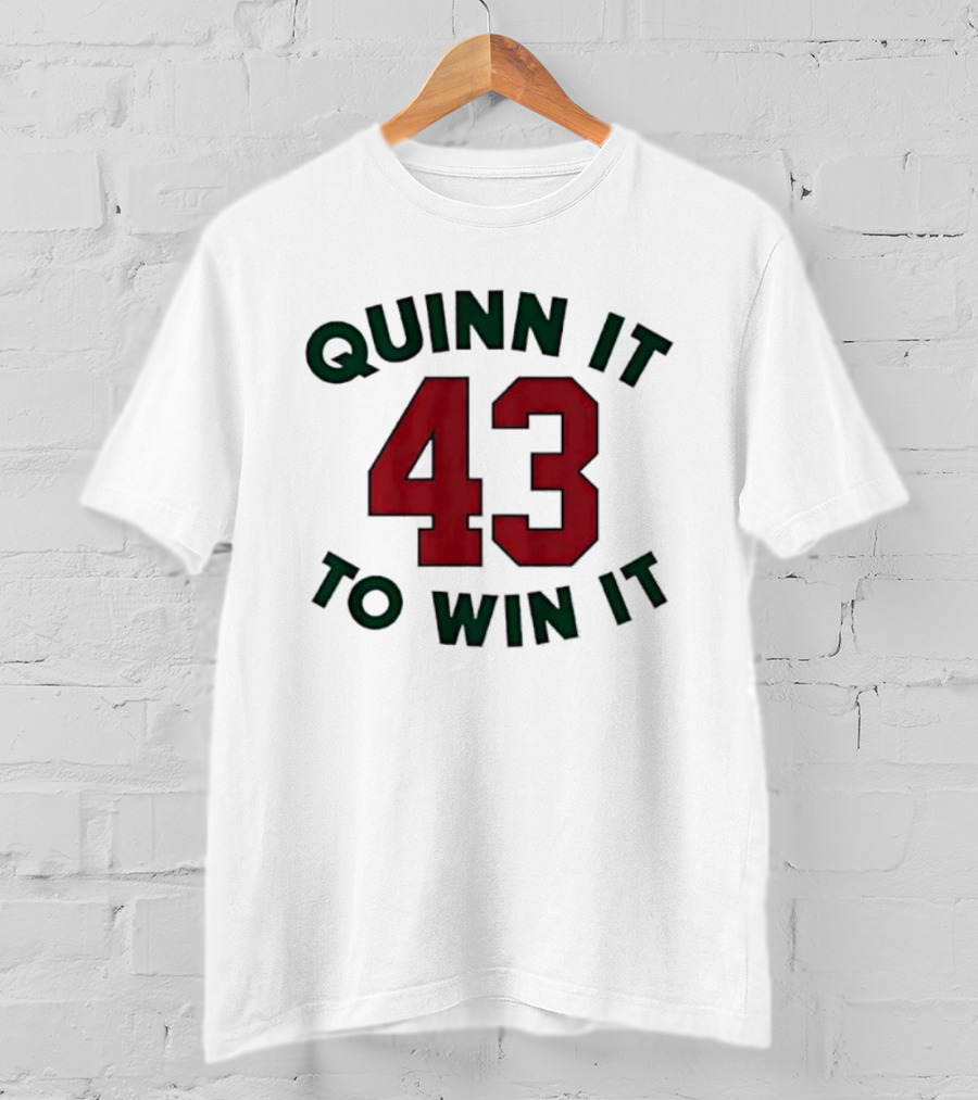 Quinn It To Win It 43 Minnesota Wild Hockey Quinn Hughes T-Shirt