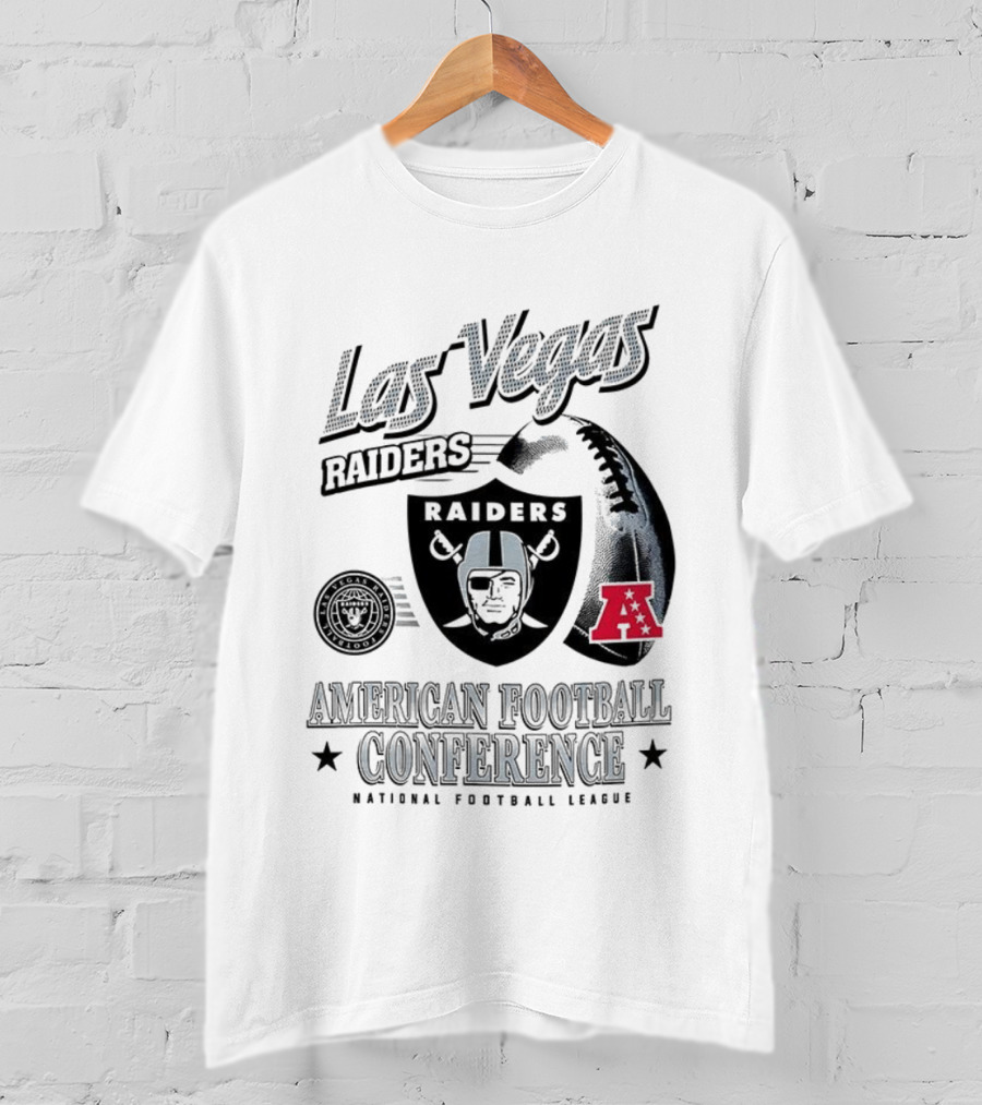 Las Vegas Raiders NFL American Football Conference Retro Ball T-Shirt