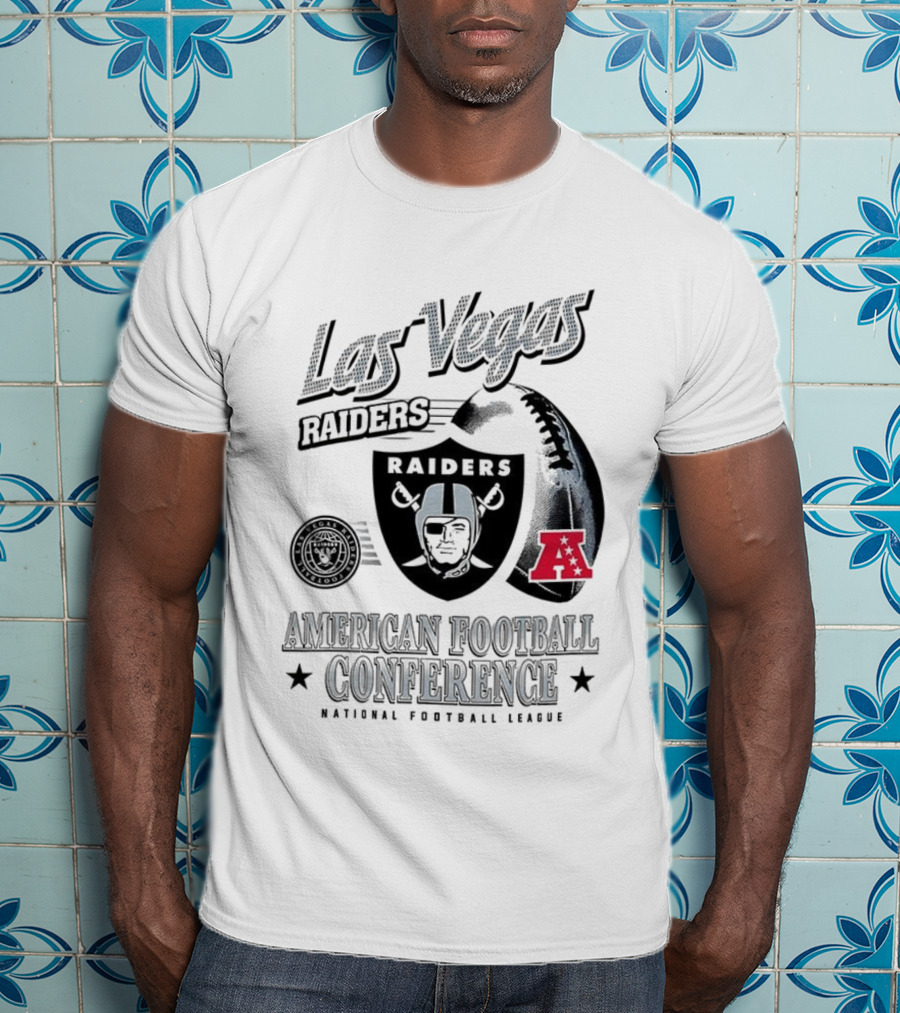 Las Vegas Raiders NFL American Football Conference Retro Ball T-Shirt