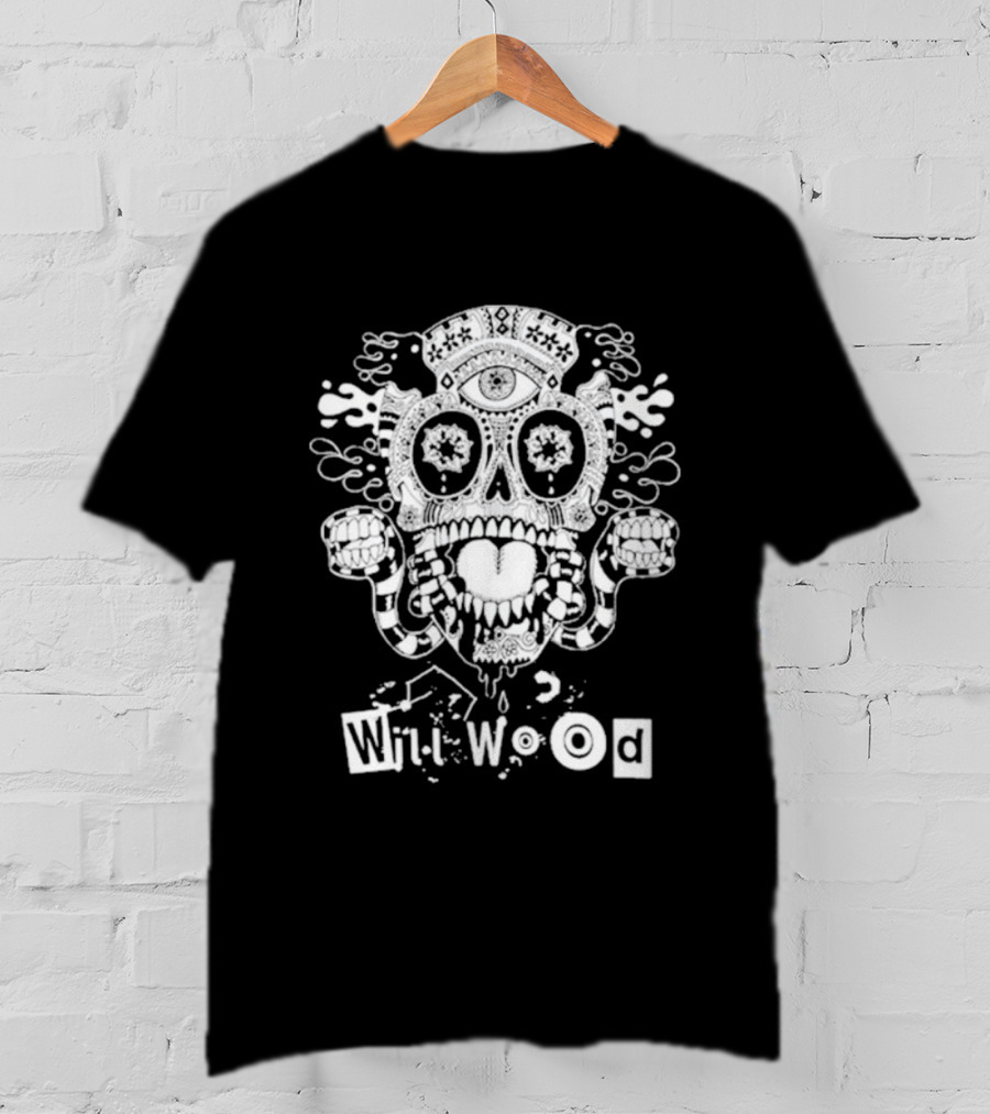 Will Wood Skull Musical Elements T-Shirt