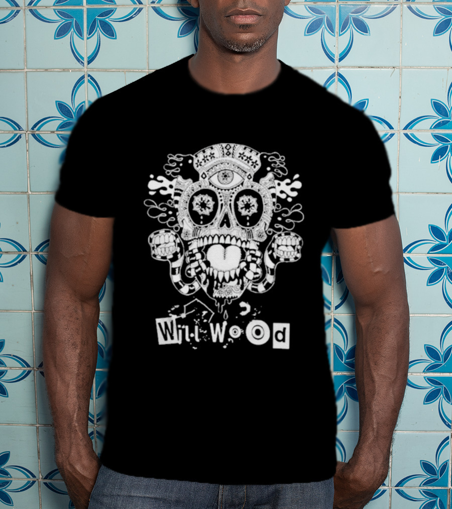 Will Wood Skull Musical Elements T-Shirt