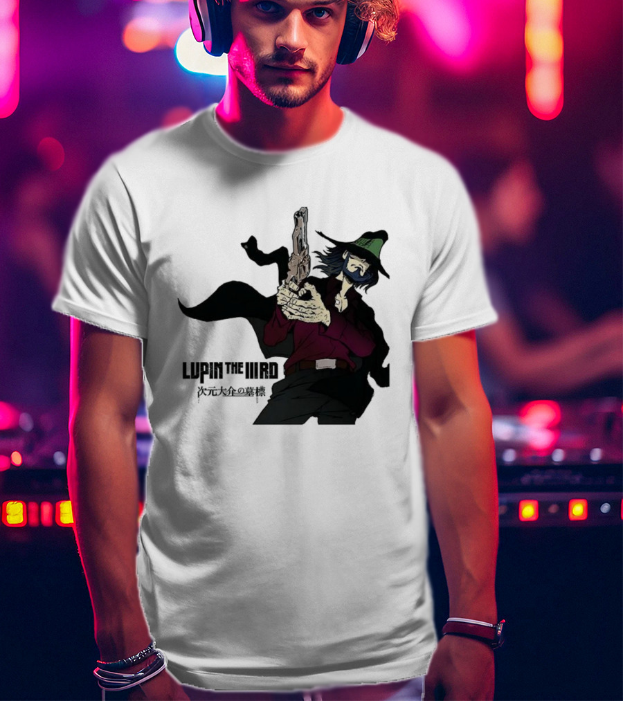 Lupin The IIIRd Jigen Green Hat Gun Stance T-Shirt