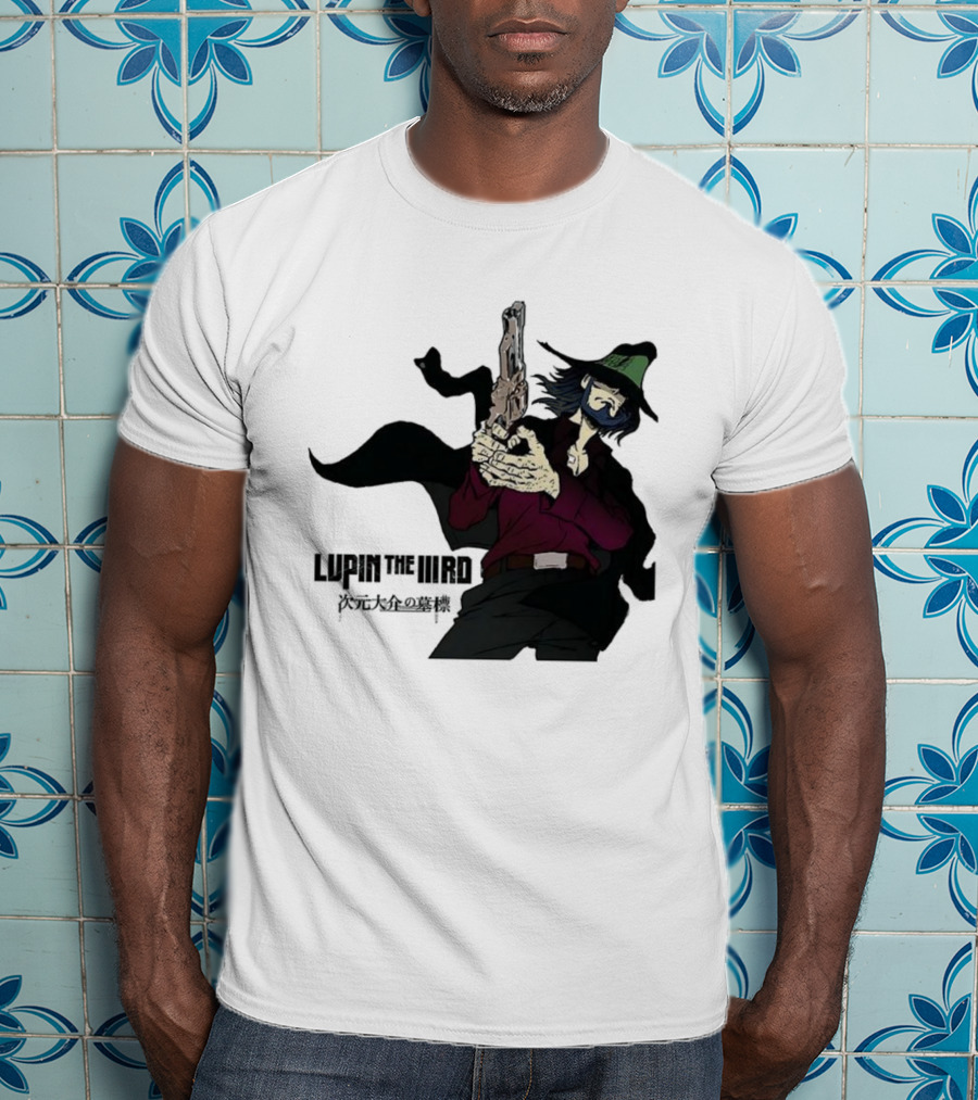 Lupin The IIIRd Jigen Green Hat Gun Stance T-Shirt
