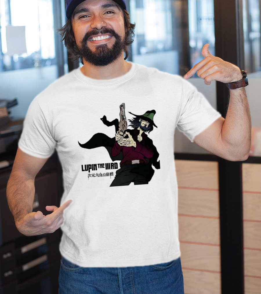Lupin The IIIRd Jigen Green Hat Gun Stance T-Shirt